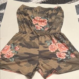 Floral Camouflage Jumpsuit